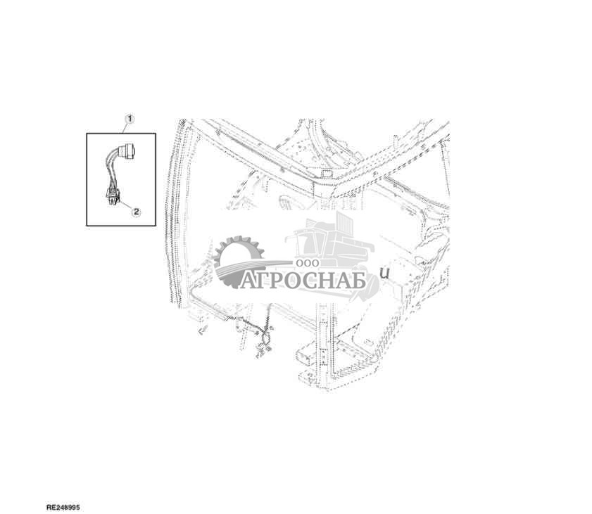 Жгут проводов, передняя стойка, разъем ISO 